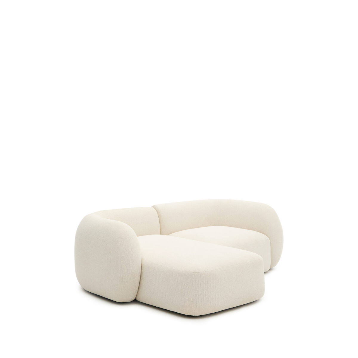 Kave Home Martina modulaire 2-zitsbank in ecru chenille met chaise longue links 230 cm - Afbeelding 7
