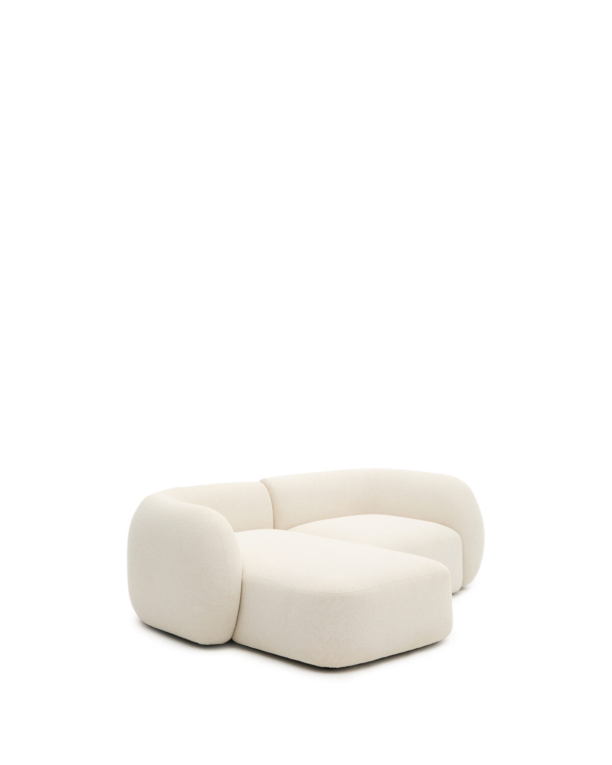 Kave Home Martina modulaire 2-zitsbank in ecru chenille met chaise longue links 230 cm - Afbeelding 8