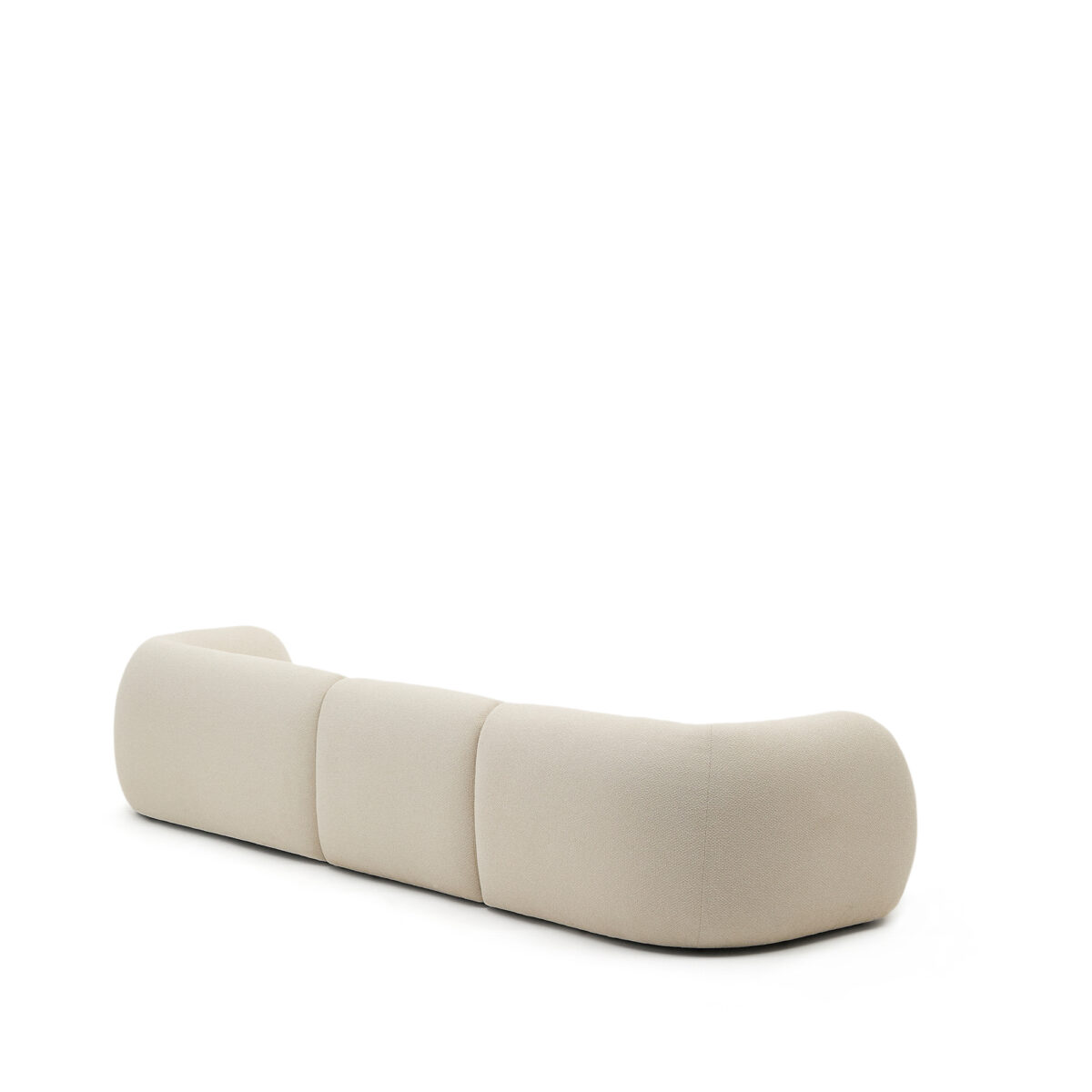 Kave Home Martina modulaire 4-zitsbank in ecru chenille met chaise longue rechts 377 cm - Afbeelding 8