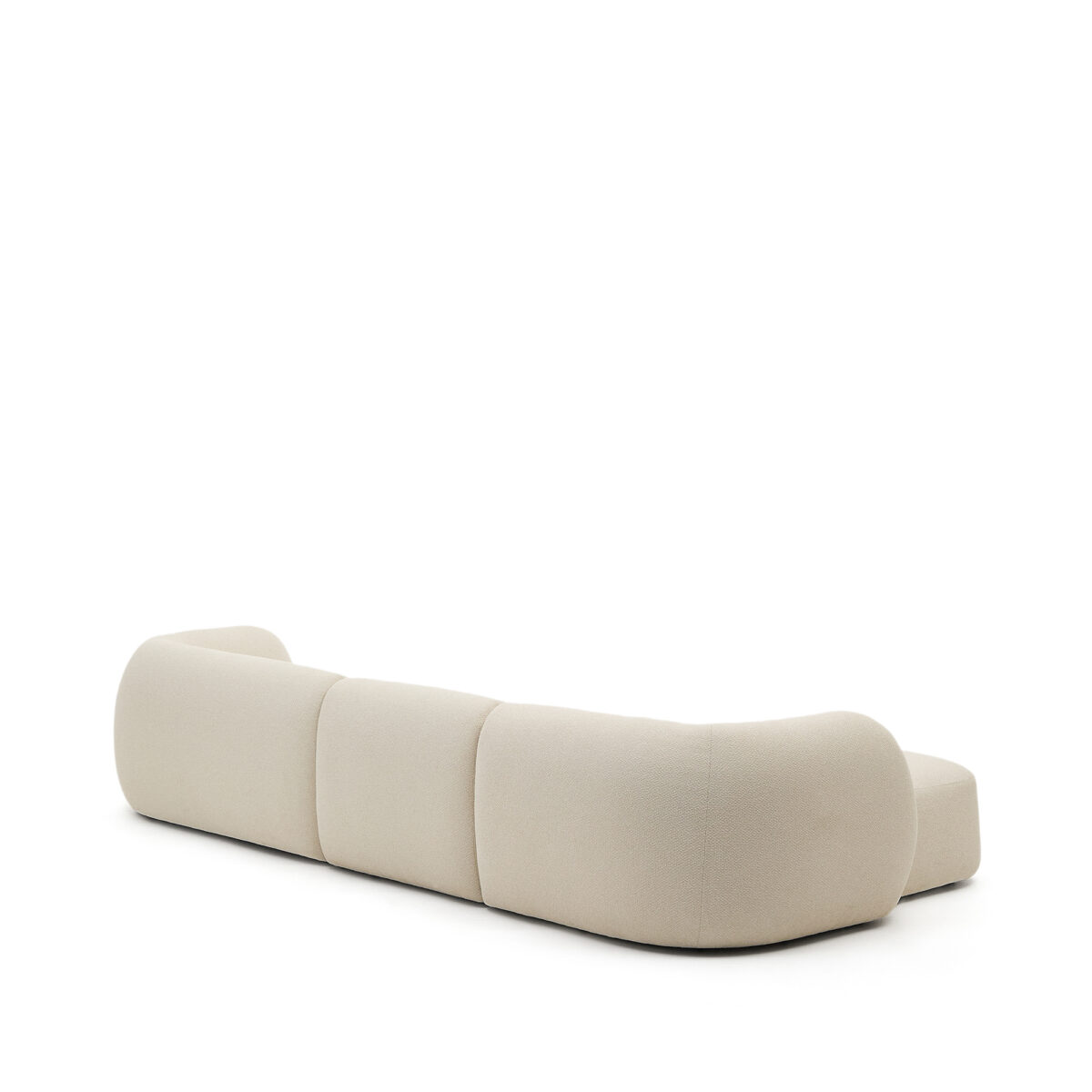 Kave Home Martina modulaire 4-zitsbank in ecru chenille met chaise longue links 377 cm - Afbeelding 9