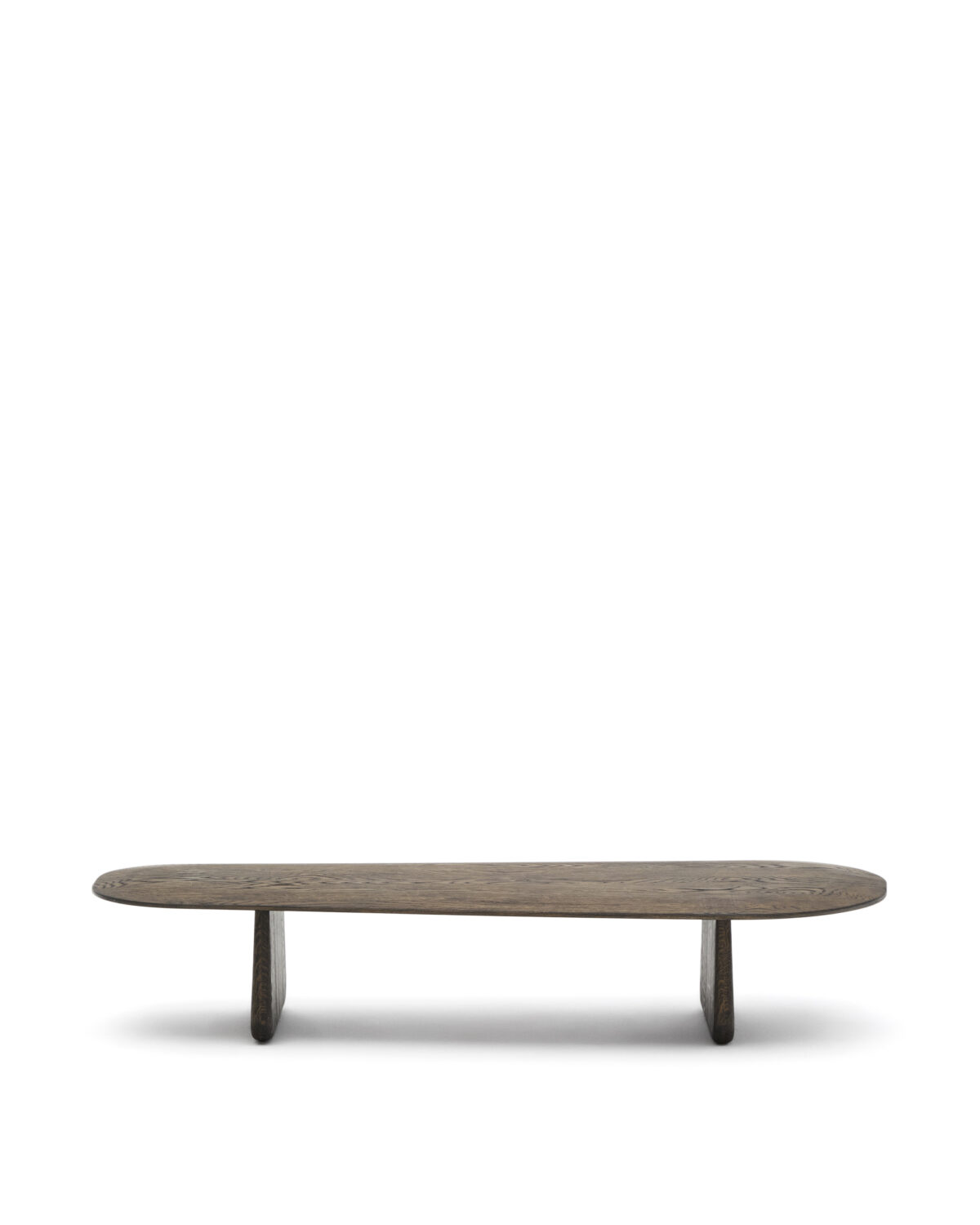 Kave Home Pirita salontafel van massief eikenhout met donkere afwerking 146 x 56,5 cm FSC 100%