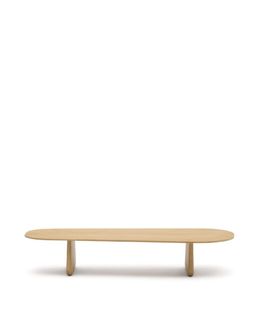Kave Home Pirita salontafel van massief eikenhout met naturel afwerking 147 x 65 cm FSC 100%