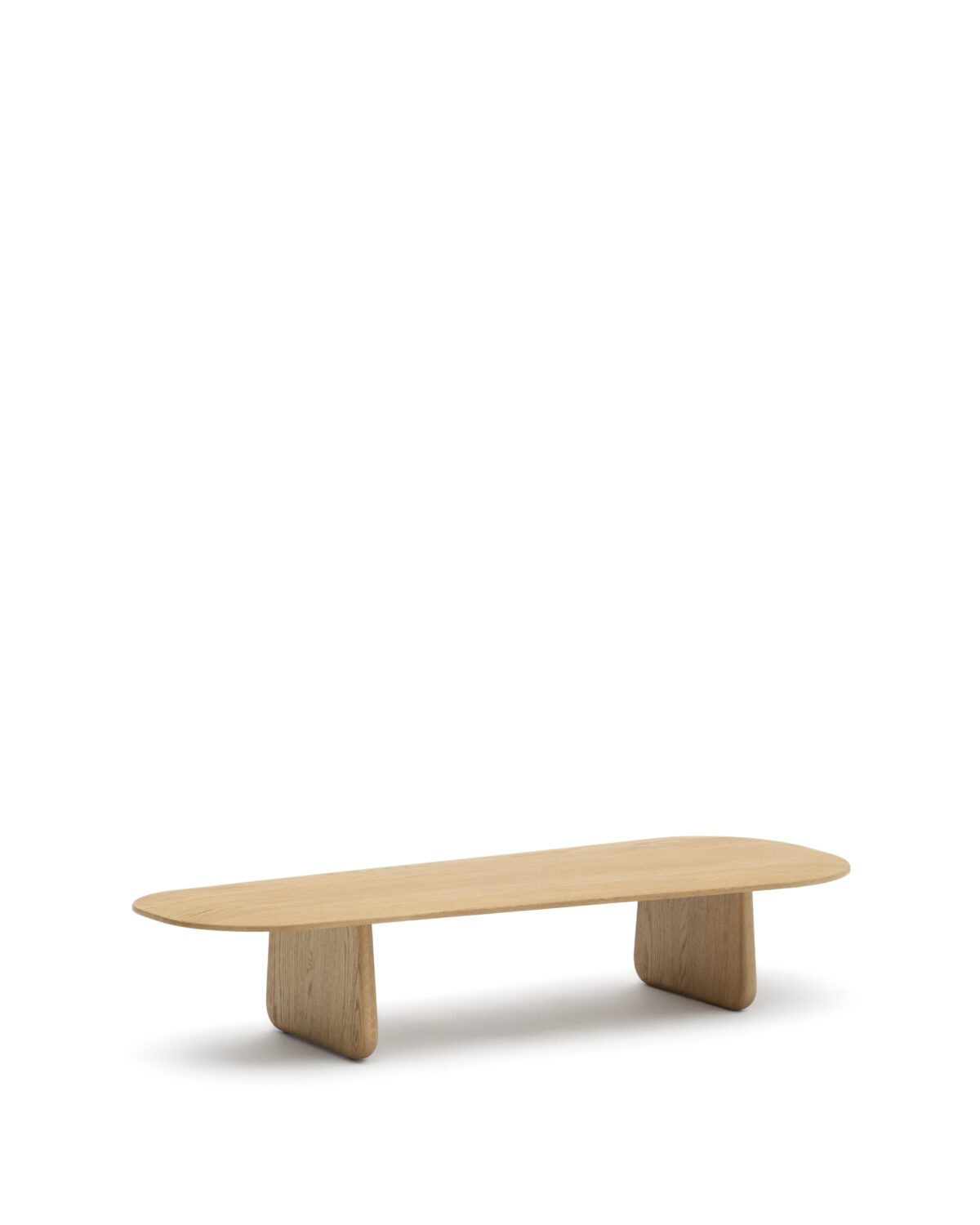 Kave Home Pirita salontafel van massief eikenhout met naturel afwerking 146 x 56,5 cm FSC 100% - Afbeelding 5