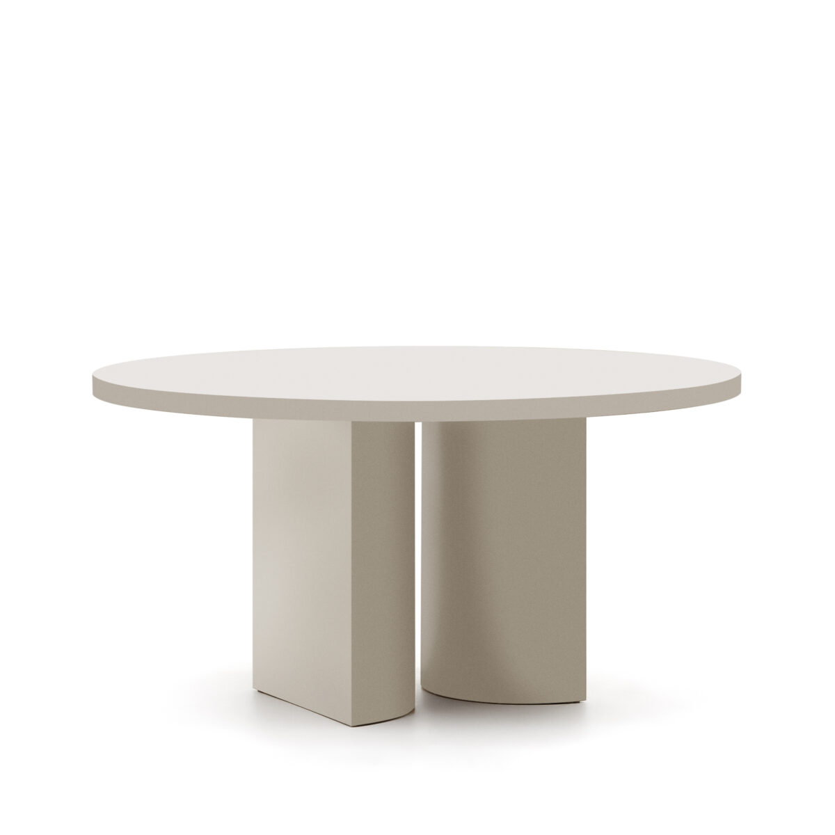 Kave Home Nealy ronde tafel in gelakt MDF in ruwe afwerking Ø 150 cm - Afbeelding 6