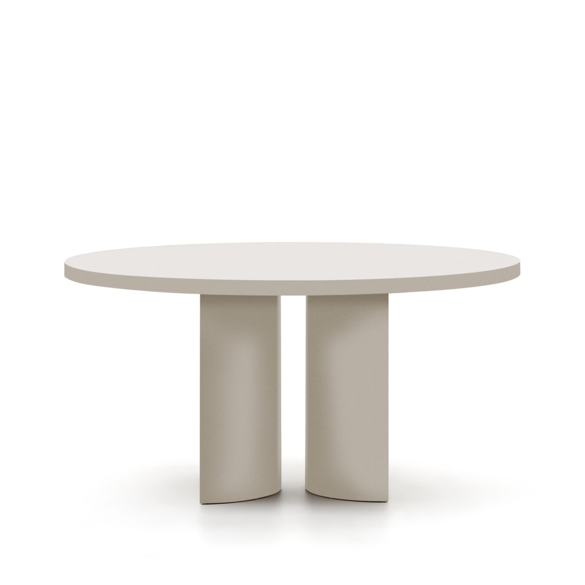 Kave Home Nealy ronde tafel in gelakt MDF in ruwe afwerking Ø 150 cm - Afbeelding 7