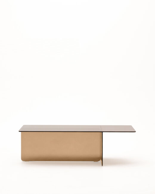 Kave Home Zaren salontafel van bruin gehard glas 120 x 60 cm