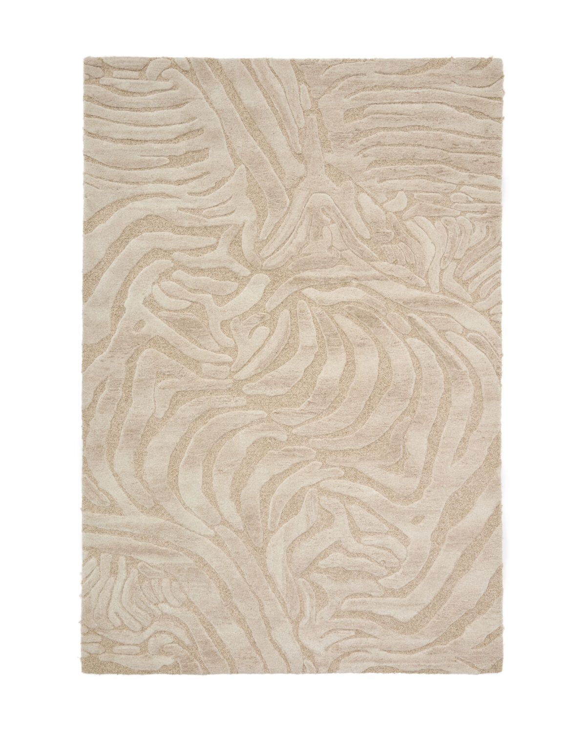 Kave Home Tribet wollen tapijt met zebrajacquard 200 x 300 cm