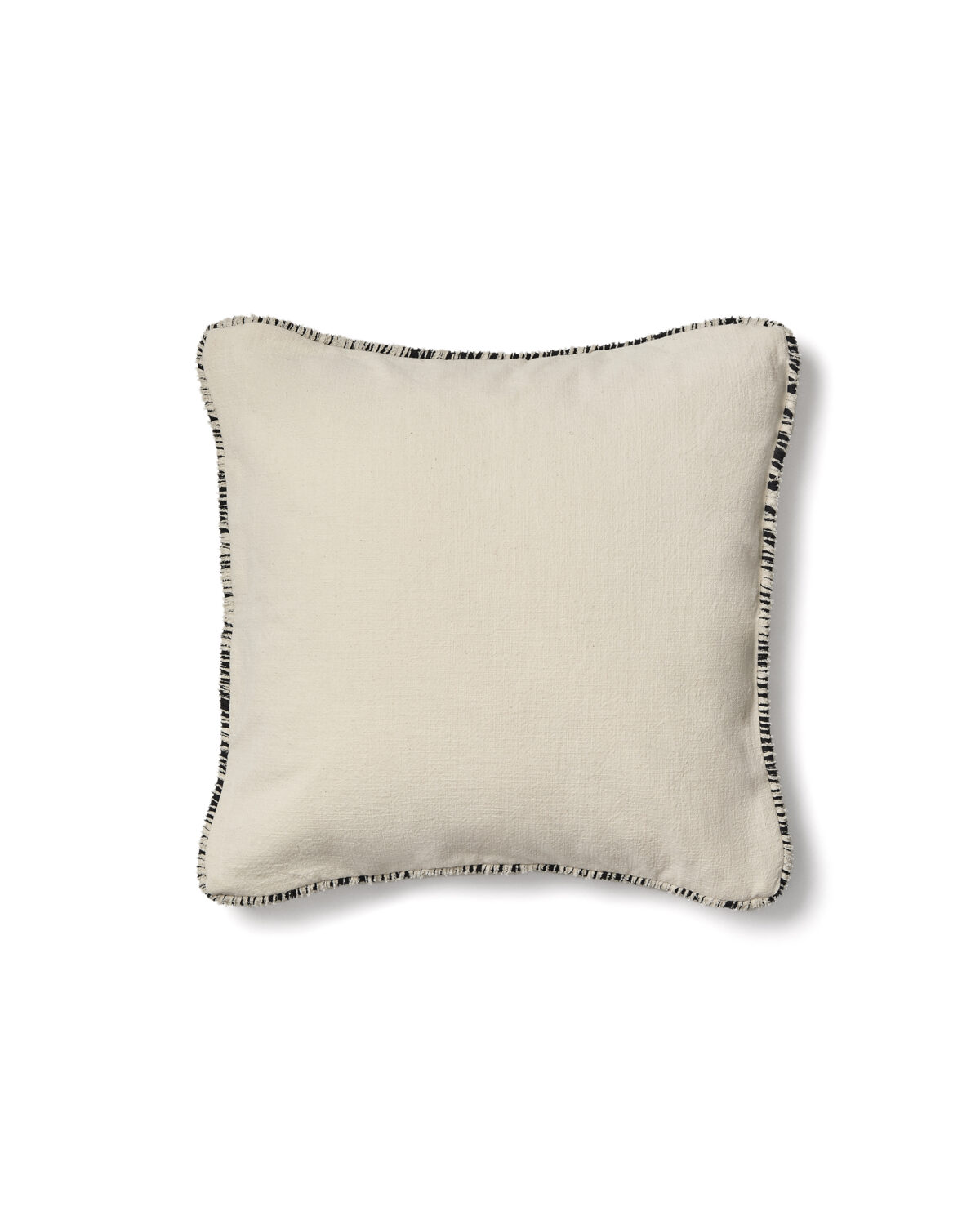 Kave Home Enari kussenhoes van 100% katoen in beige en contrasterende zwarte bies 50 x 50 cm - Afbeelding 5