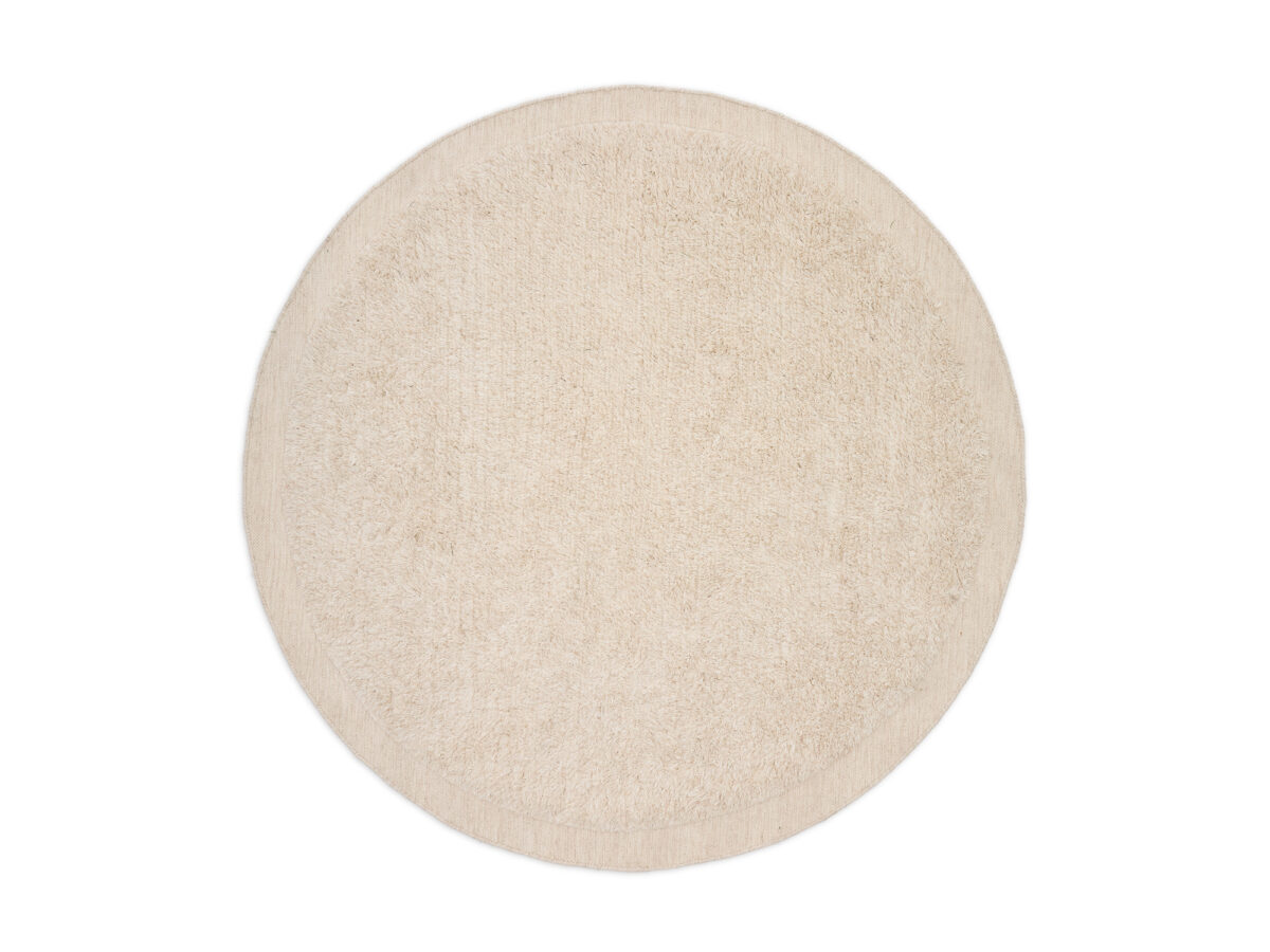 Kave Home Marely rond wollen vloerkleed wit Ø 200 cm