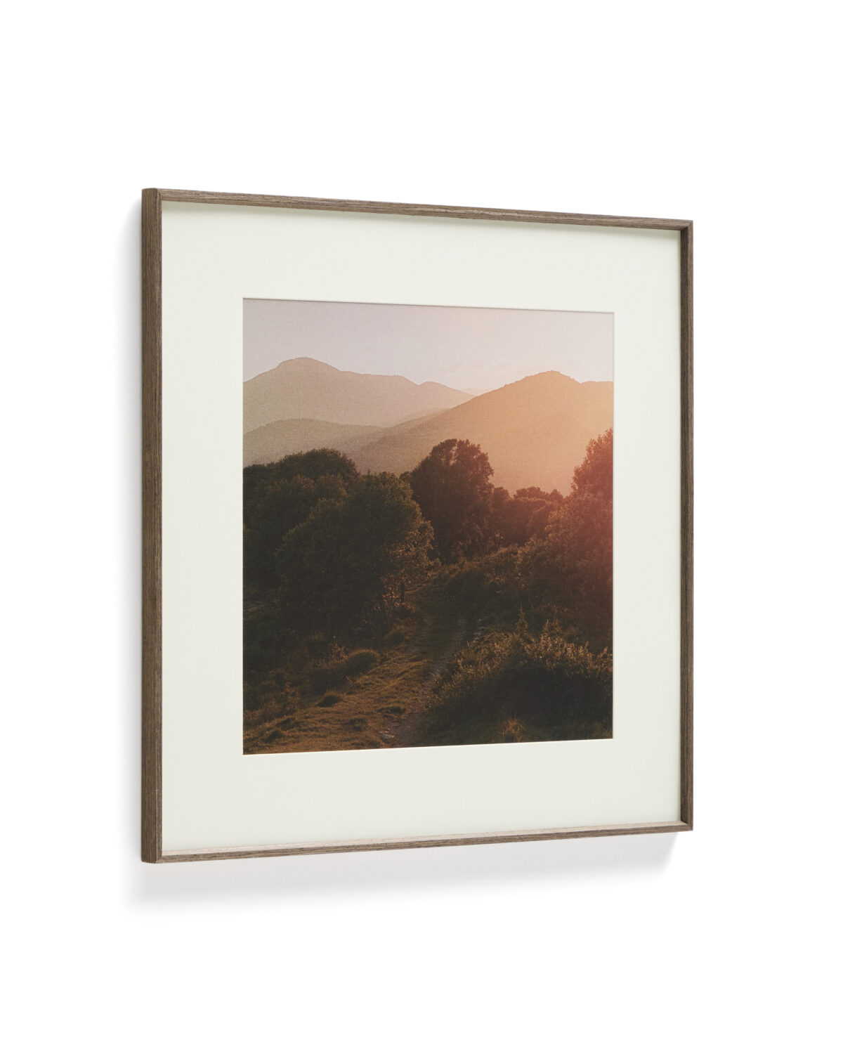 Kave Home Zavira landschapsfoto van La Garrotxa 58 x 58 cm - Afbeelding 9
