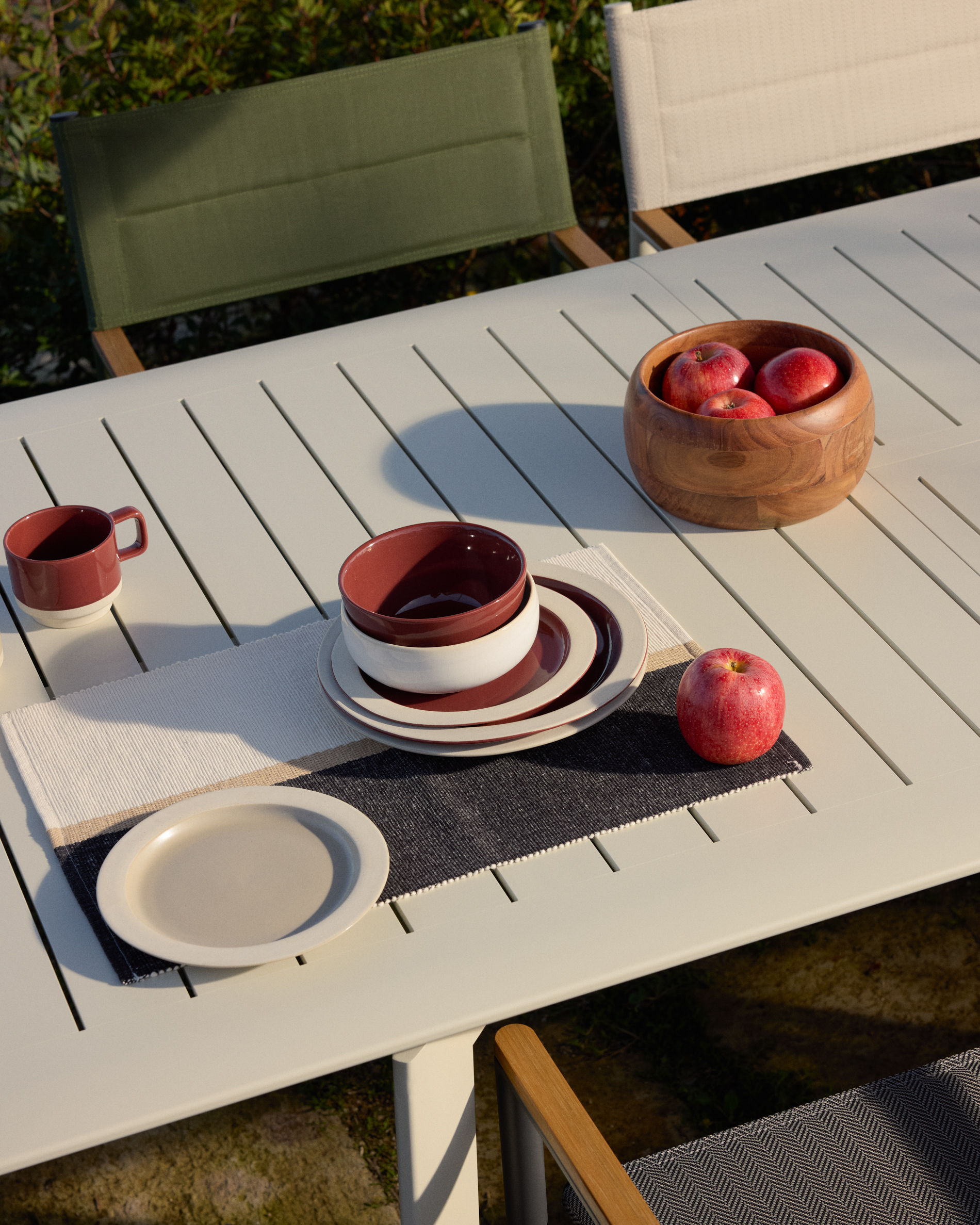 Kave Home Brela uitschuifbare tafel van aluminium in naturelkleur 205(287) x 100 cm - Afbeelding 5