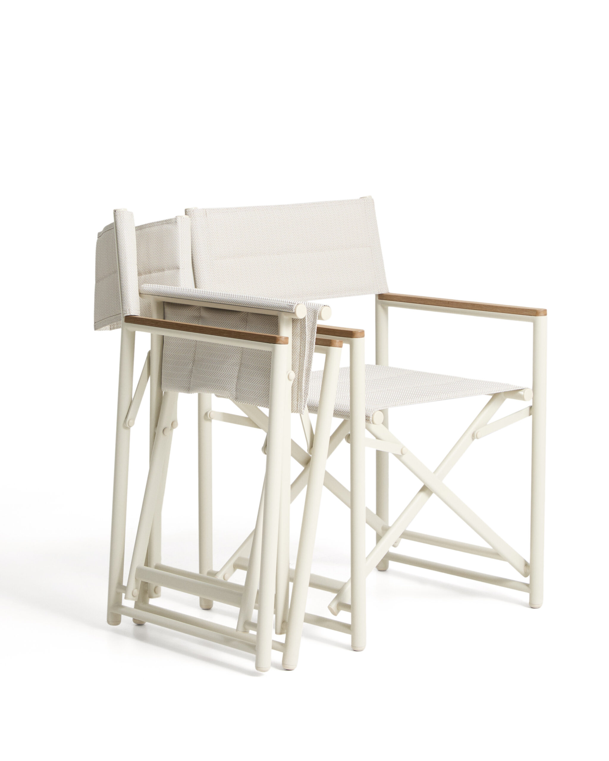 Kave Home Tisno klapstoel voor buiten in taupe aluminium en taupe texteline - Afbeelding 9