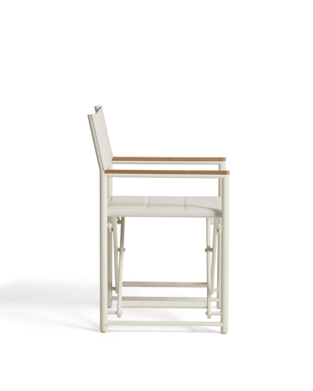 Kave Home Tisno klapstoel voor buiten in ecru aluminium en ecru texteline - Afbeelding 5