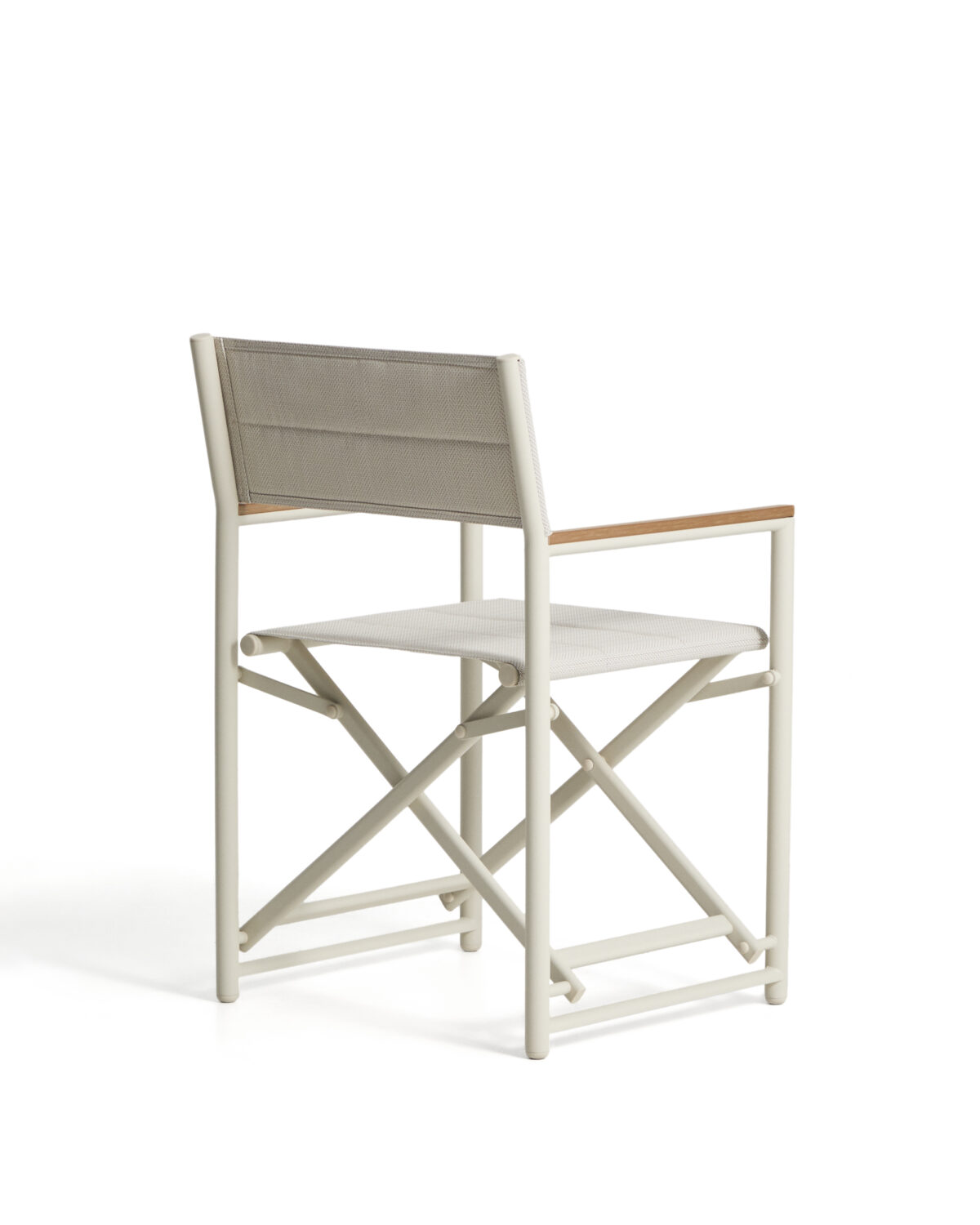 Kave Home Tisno klapstoel voor buiten in ecru aluminium en ecru texteline - Afbeelding 6