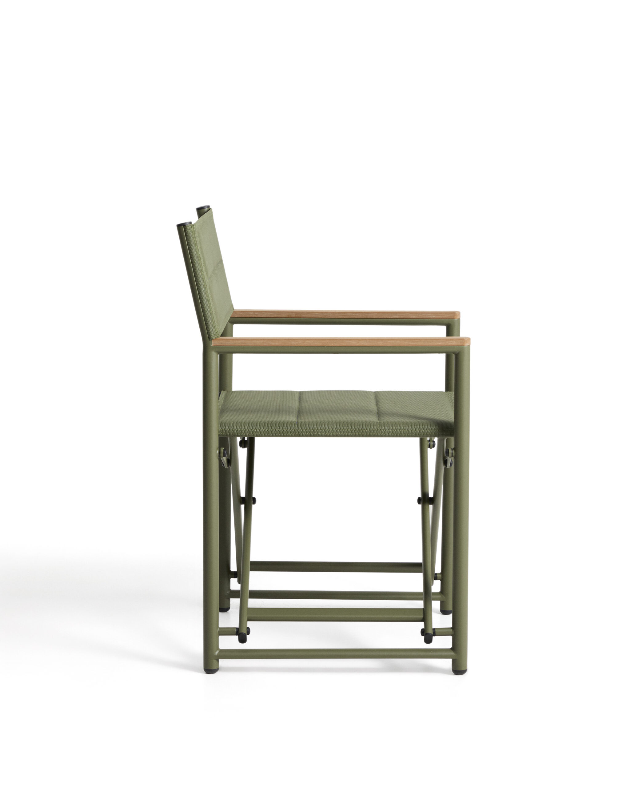 Kave Home Tisno klapstoel voor buiten in groen aluminium en groene texteline - Afbeelding 6