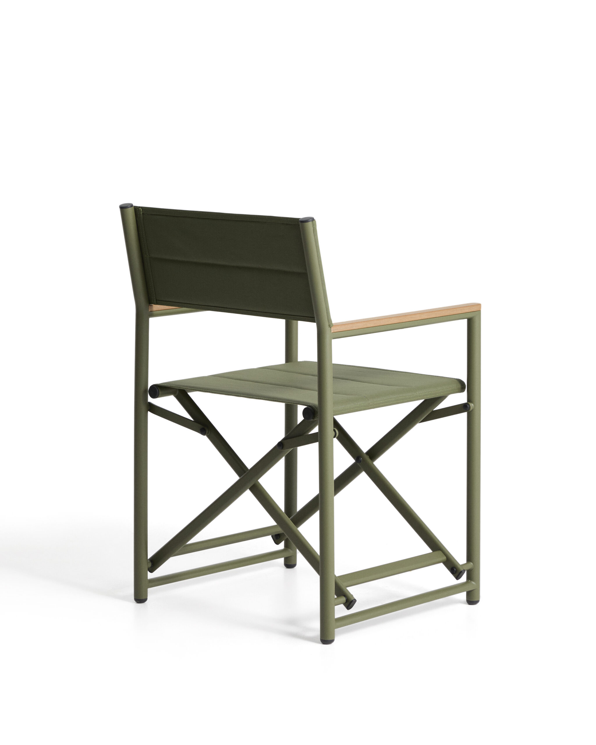 Kave Home Tisno klapstoel voor buiten in groen aluminium en groene texteline - Afbeelding 7