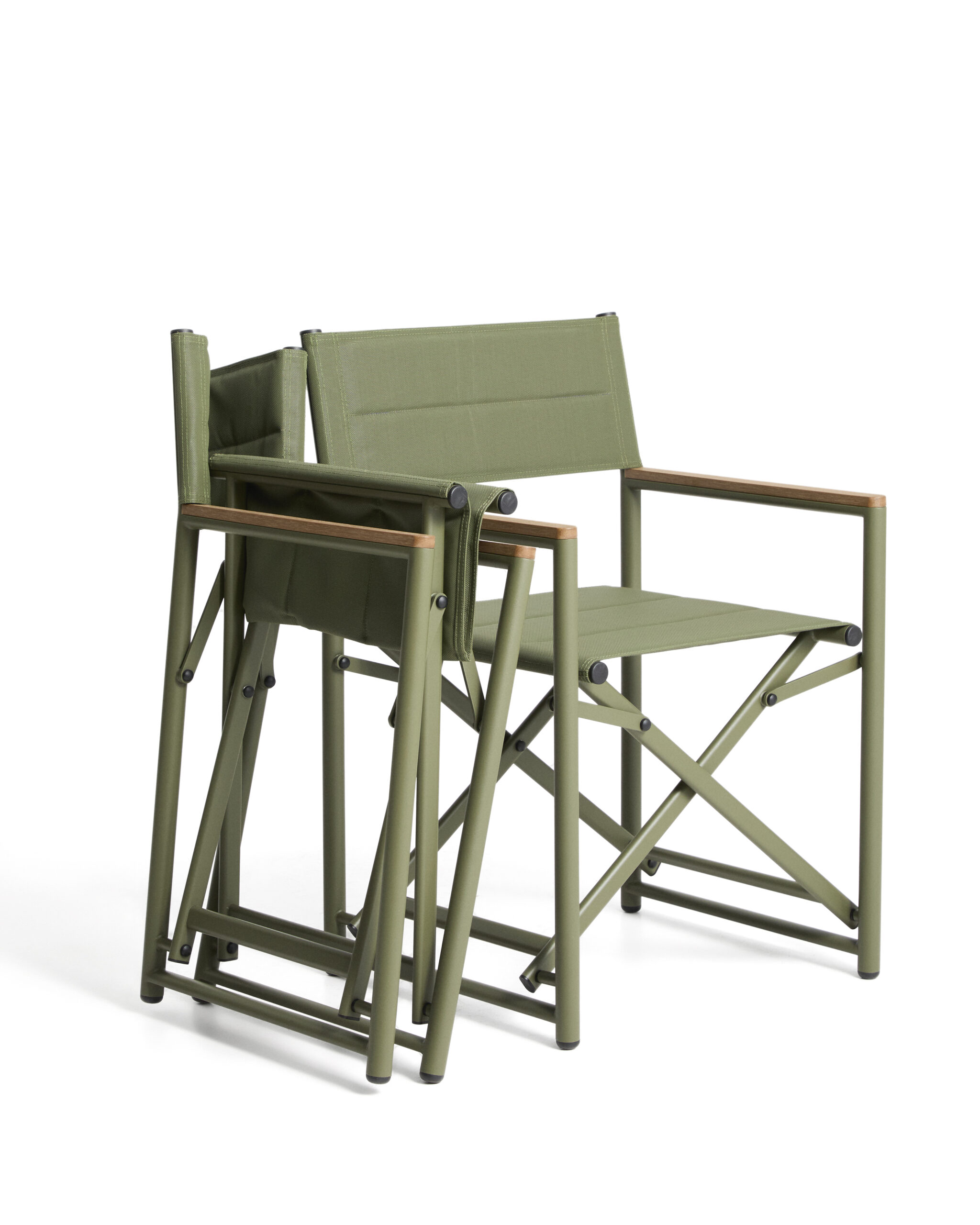 Kave Home Tisno klapstoel voor buiten in groen aluminium en groene texteline - Afbeelding 10