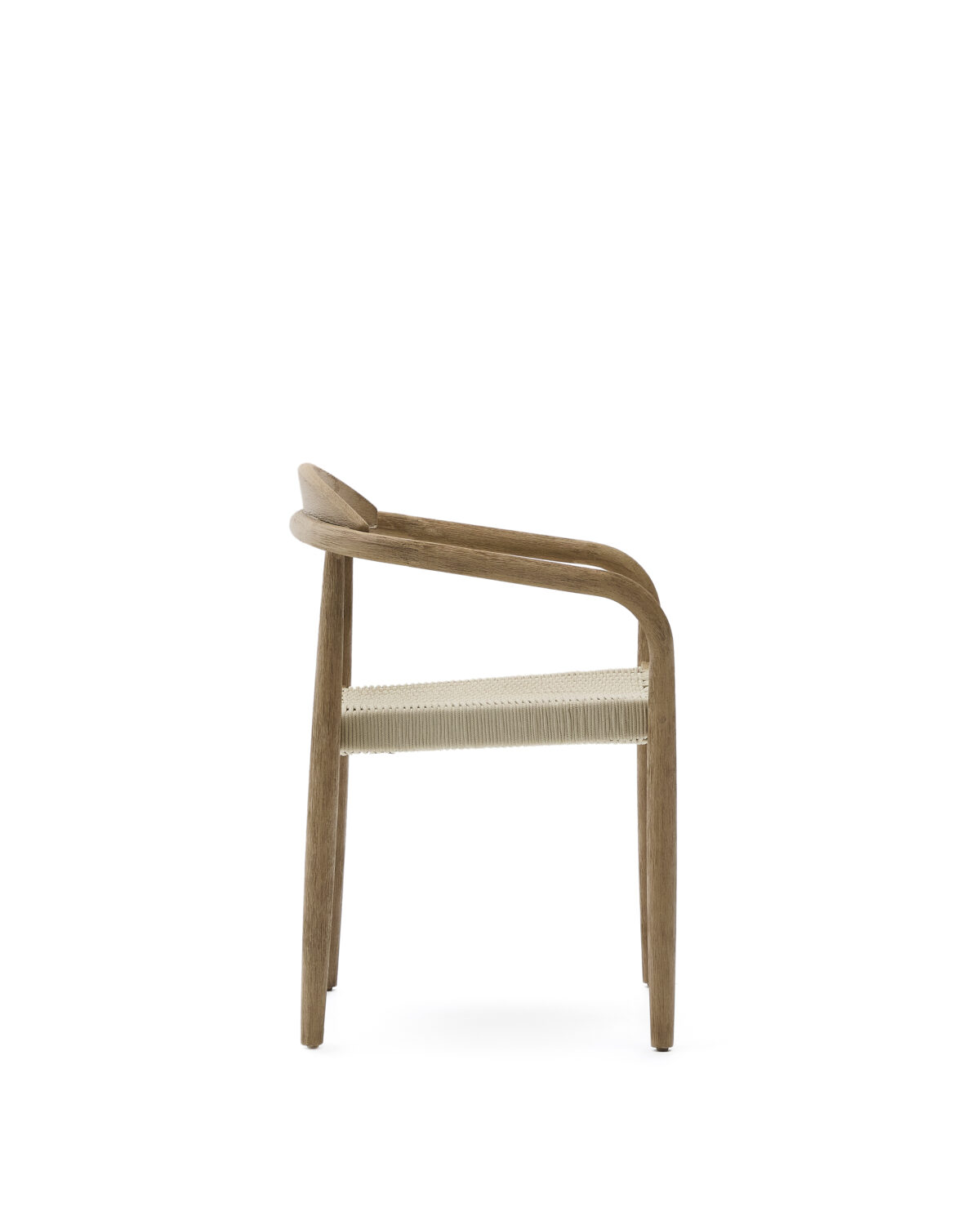 Kave Home Nina stapelbare stoel van massief acaciahout en ecru touw FSC 100% - Afbeelding 7