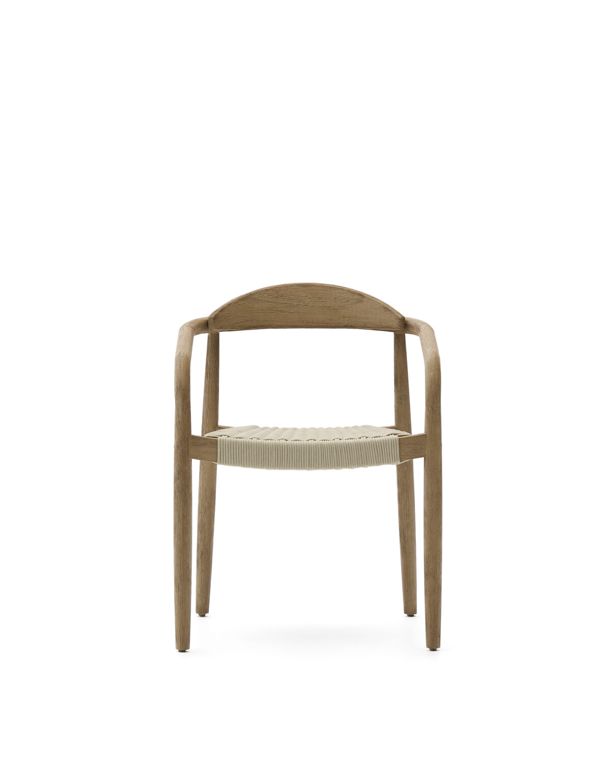Kave Home Nina stapelbare stoel van massief acaciahout en ecru touw FSC 100% - Afbeelding 9