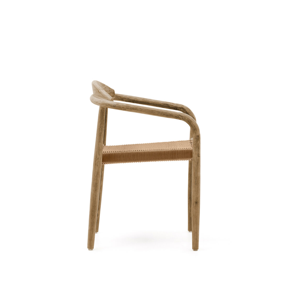 Kave Home Nina stapelbare stoel van massief acaciahout en beige touw FSC 100% - Afbeelding 7