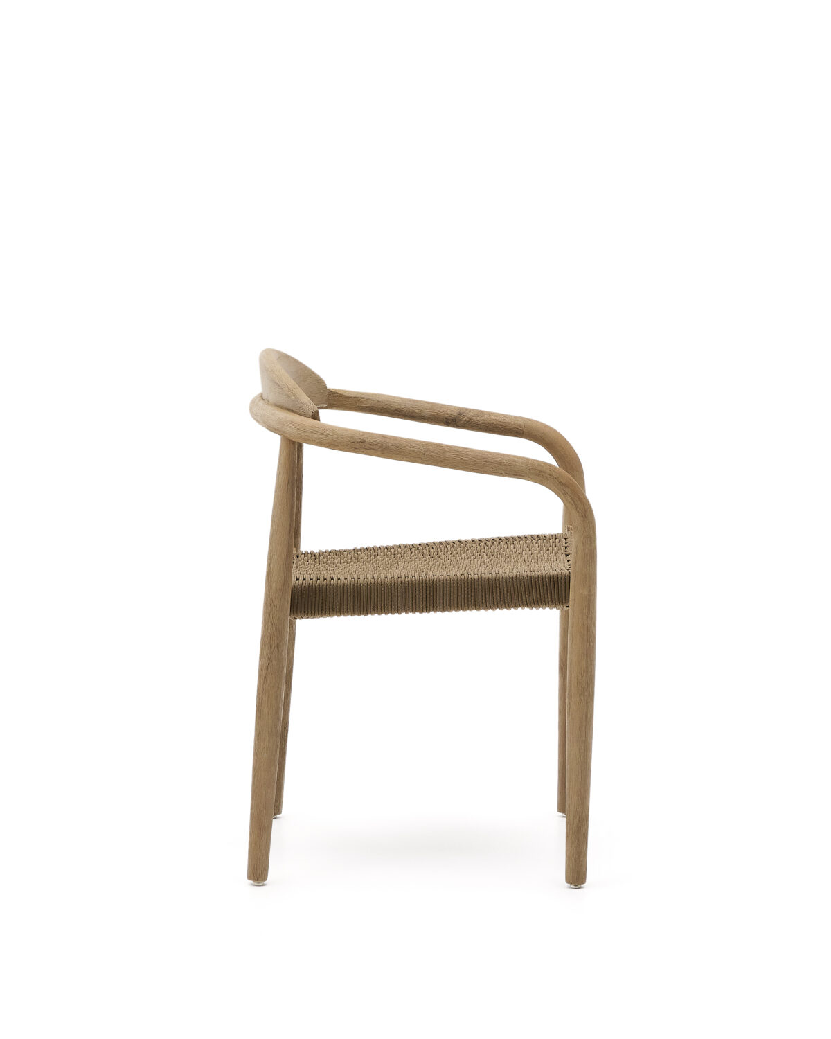 Kave Home Nina stapelbare stoel van massief acaciahout en beige touw FSC 100% - Afbeelding 8