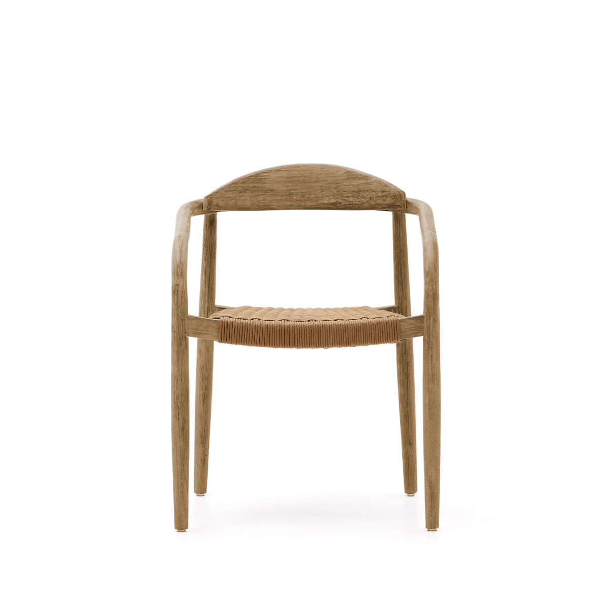 Kave Home Nina stapelbare stoel van massief acaciahout en beige touw FSC 100% - Afbeelding 11