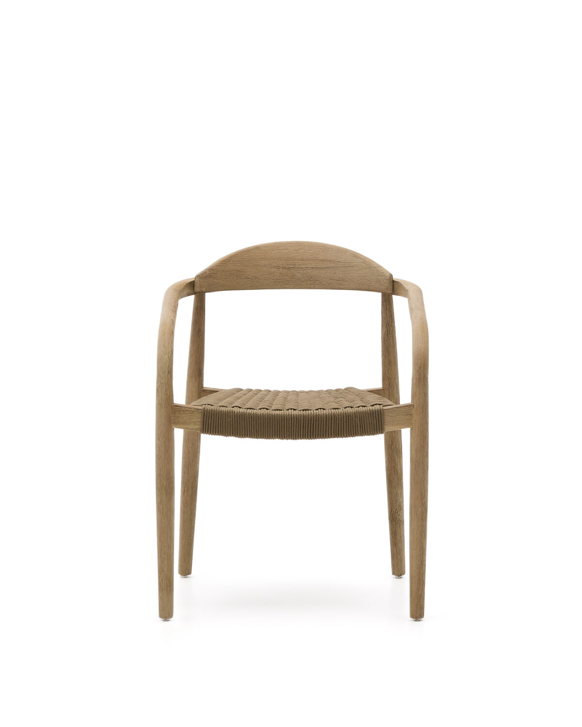 Kave Home Nina stapelbare stoel van massief acaciahout en beige touw FSC 100% - Afbeelding 12