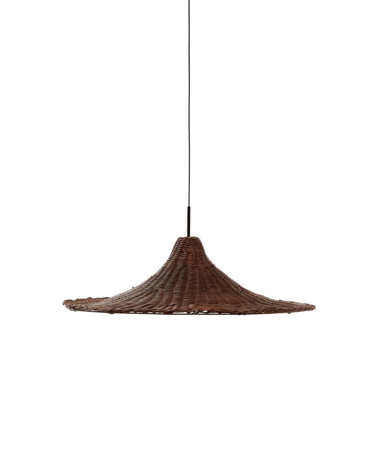 Kave Home Kap voor Bladia plafondlamp van rotan met bruine afwerking Ø70 cm