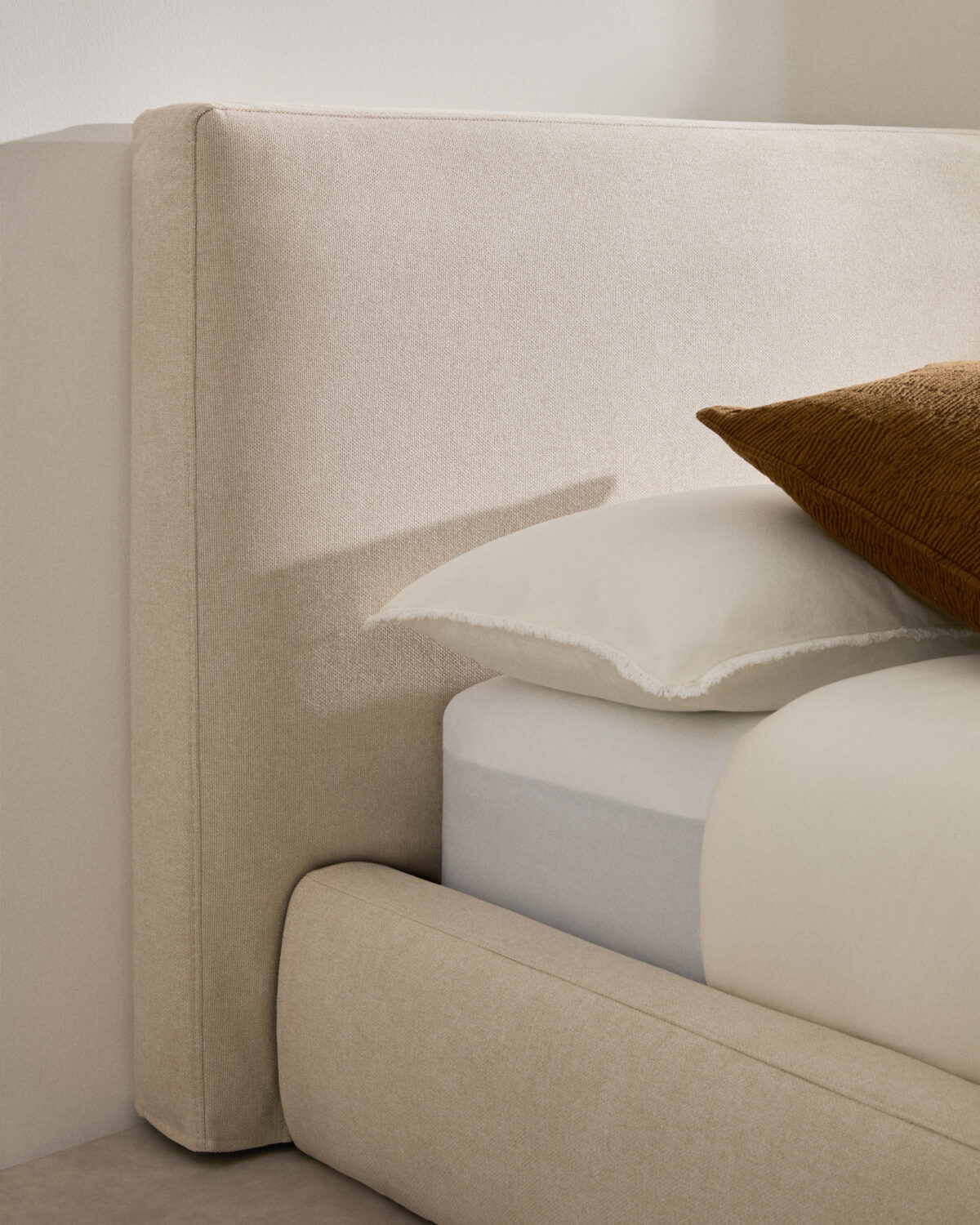 Kave Home Blok bed met afneembare hoes, ecru, voor matras van 90 x 200 cm FSC Mix Credit - Afbeelding 10