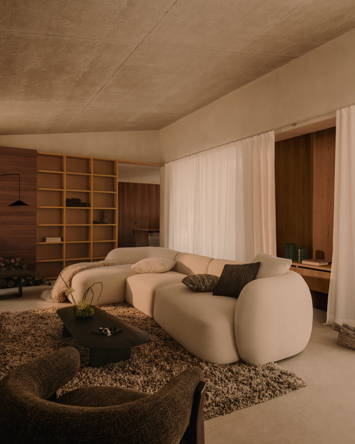 Kave Home Martina modulaire 4-zitsbank in ecru chenille met chaise longue links 377 cm - Afbeelding 13