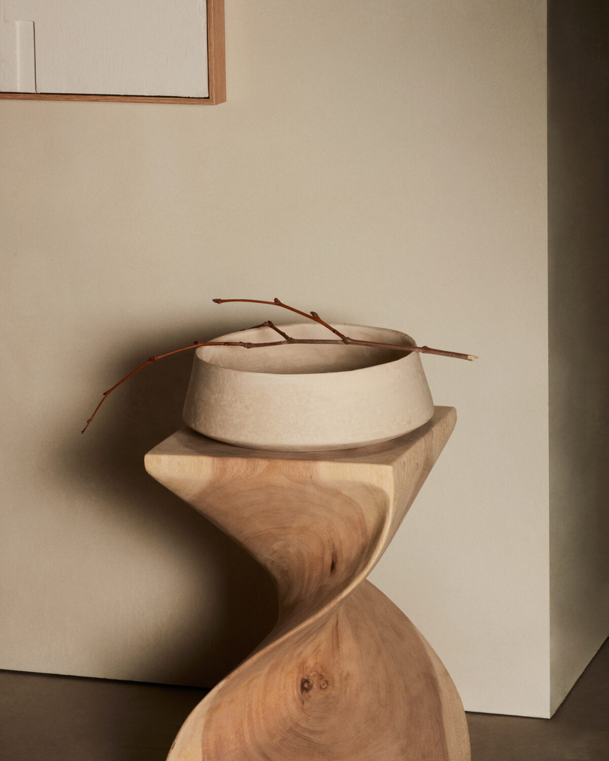 Kave Home Hakon massief regenboomhouten bijzettafeltje, 30 x 30 cm - Afbeelding 8