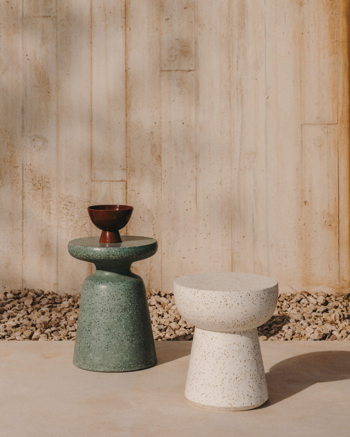 Kave Home Bijzettafel Mesquida voor buiten gemaakt van groen terrazzo Ø 39 cm - Afbeelding 2
