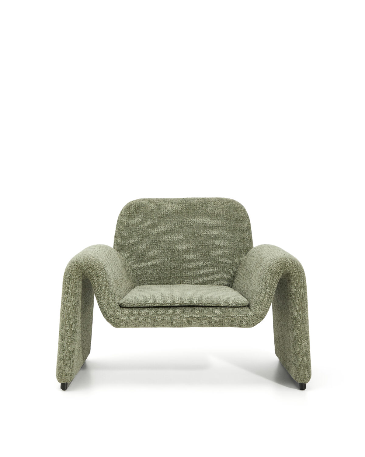 Kave Home Melvia fauteuil in groen chenille - Afbeelding 10