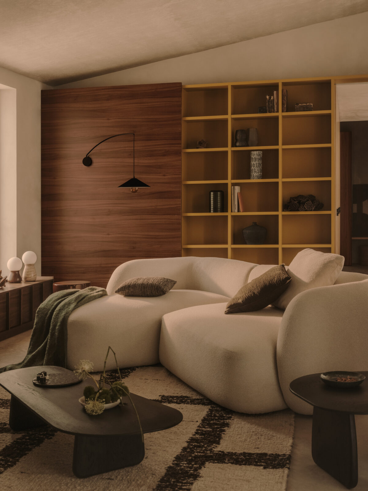 Kave Home Martina modulaire 3-zitsbank in ecru chenille met chaise longue links 287 cm - Afbeelding 14