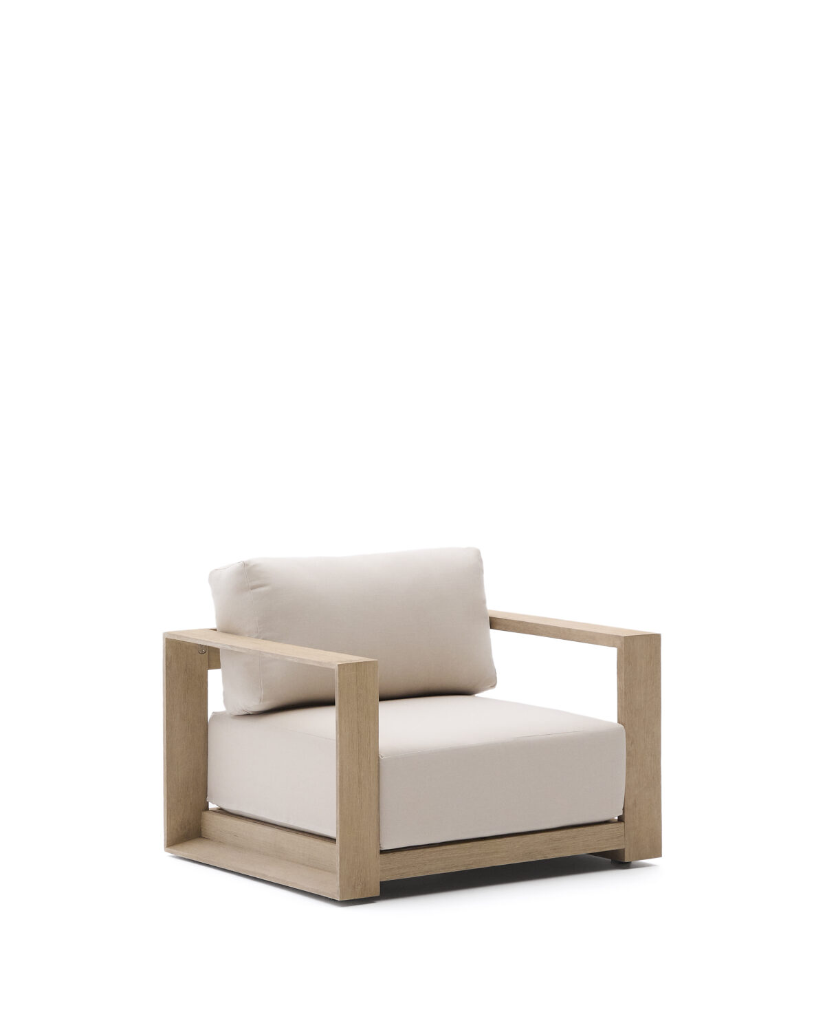 Kave Home Ambra fauteuil van massief acaciahout met klare afwerking FSC 100%
