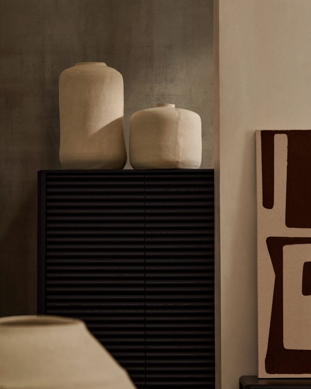 Kave Home Vaas Serina van wit papier-maché 36,5 cm - Afbeelding 8