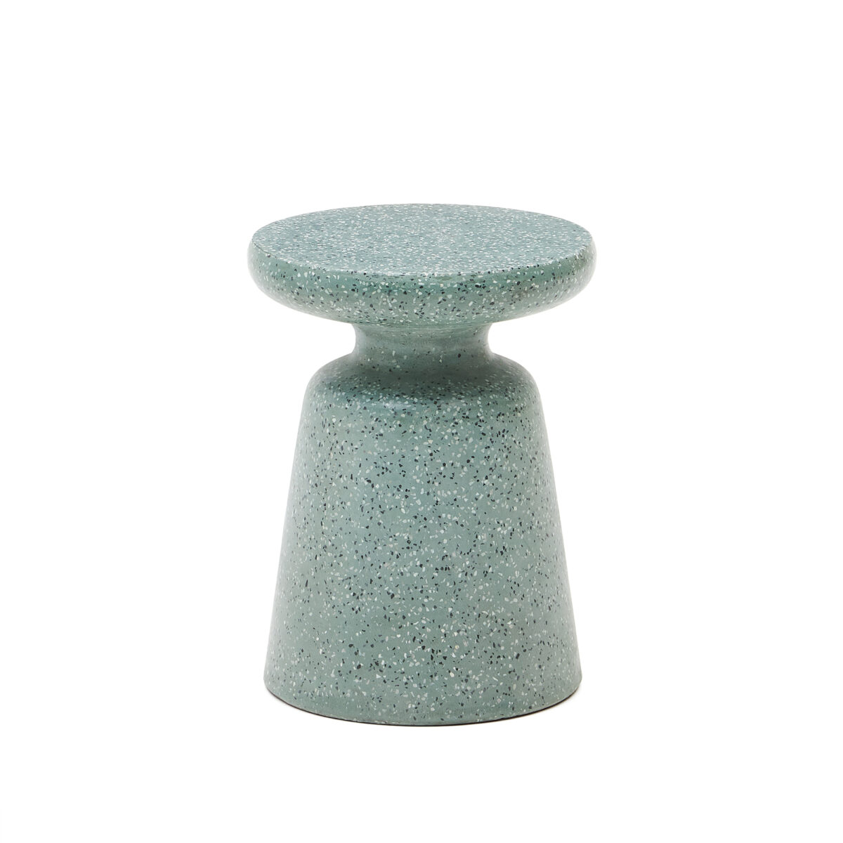 Kave Home Bijzettafel Mesquida voor buiten gemaakt van groen terrazzo Ø 39 cm