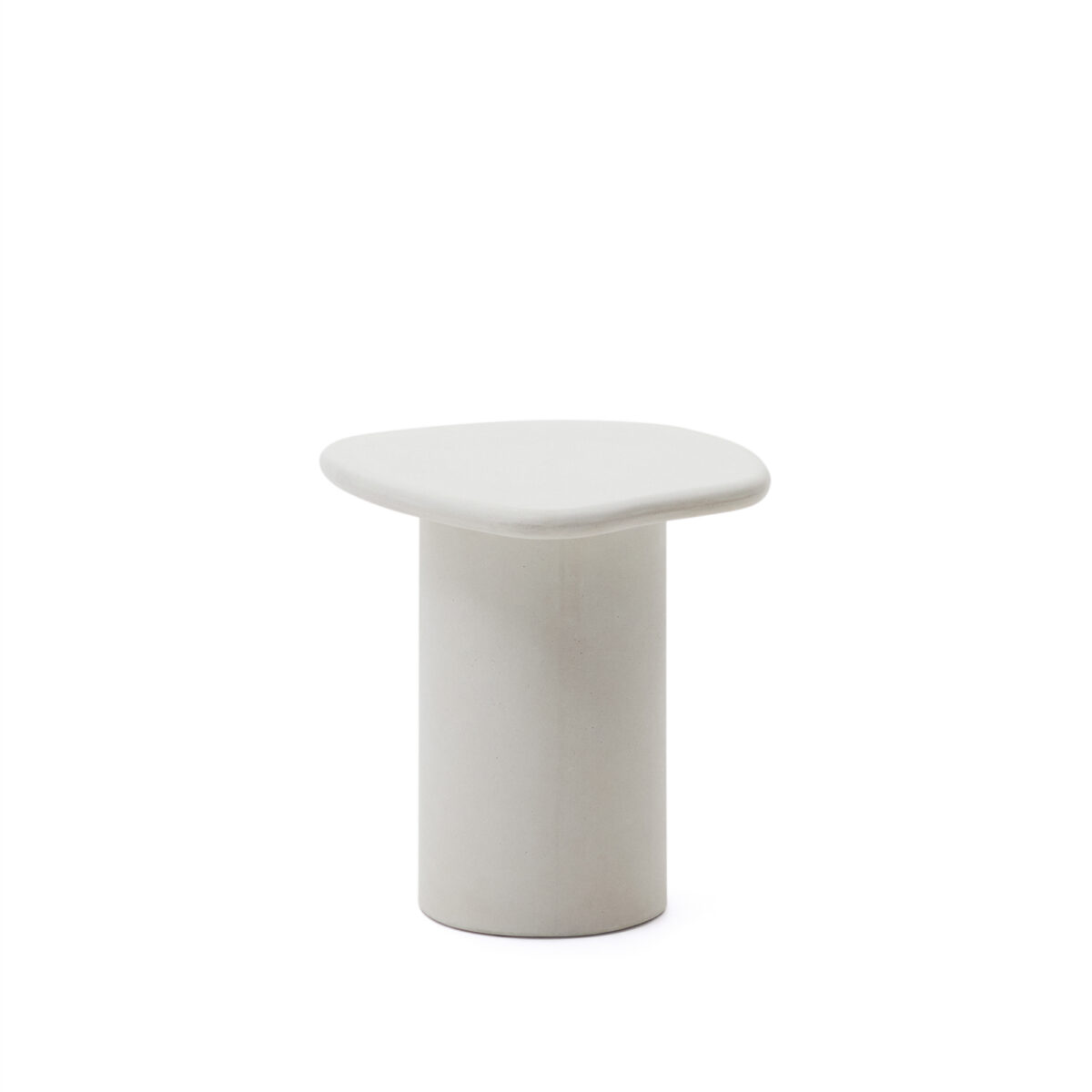 Kave Home Bijzettafel Macarella van wit cement 48 x 47 cm - Afbeelding 4
