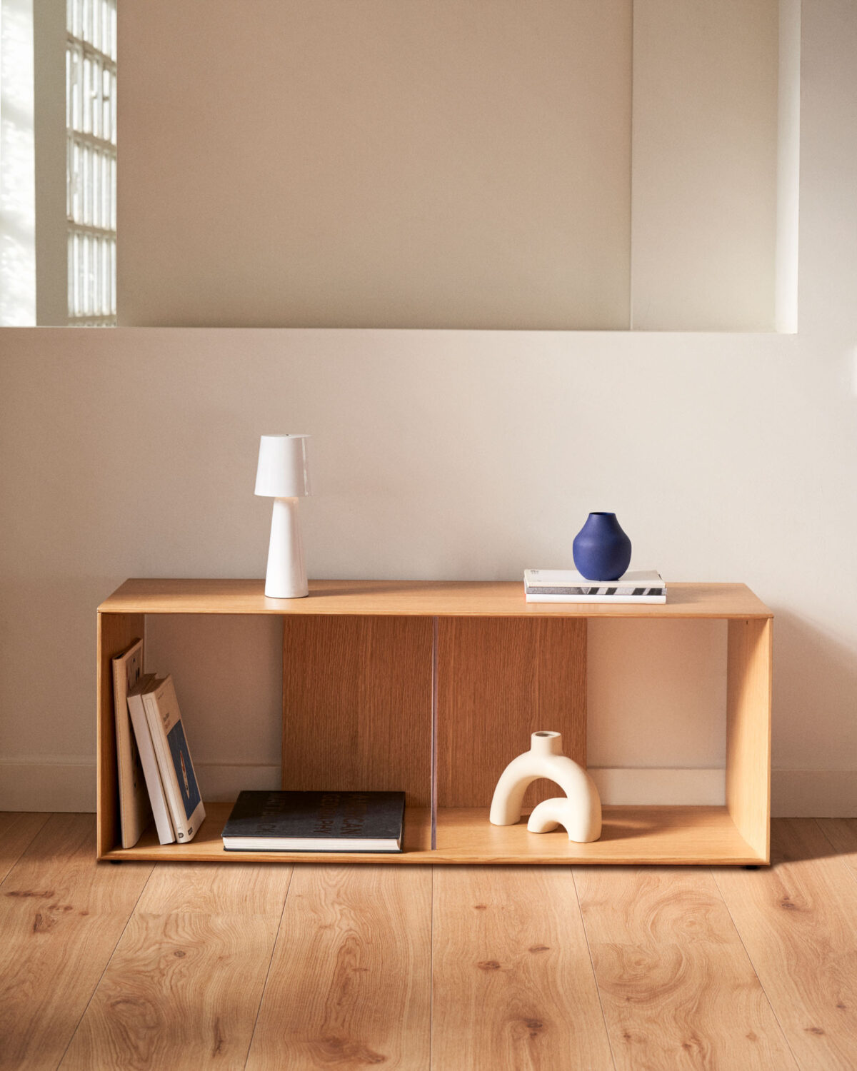 Kave Home Grote Litto eiken fineer stelling 101 x 38 cm - Afbeelding 10