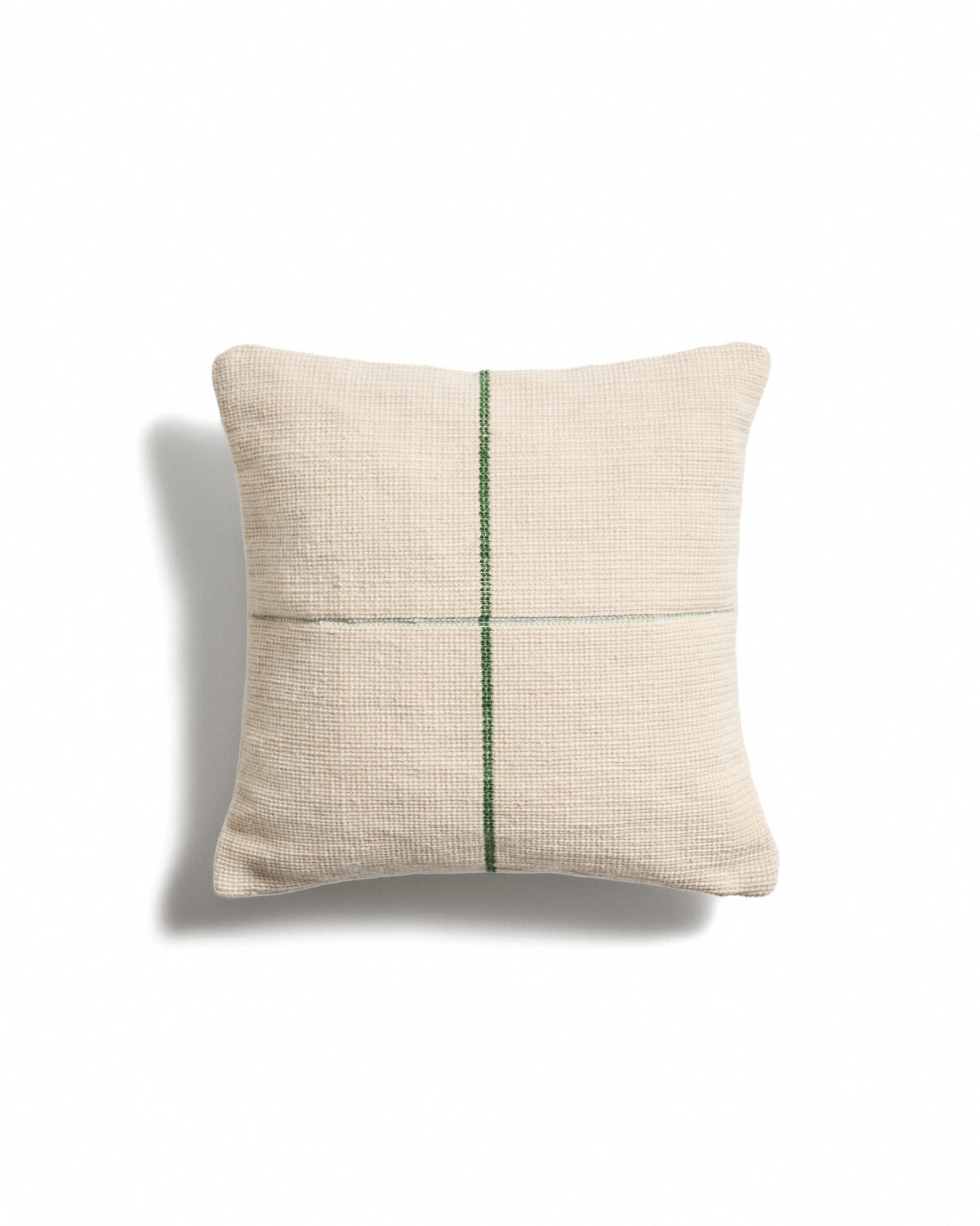 Kave Home Atima groene jacquard kussenhoes 100% PET 45 x 45 cm
