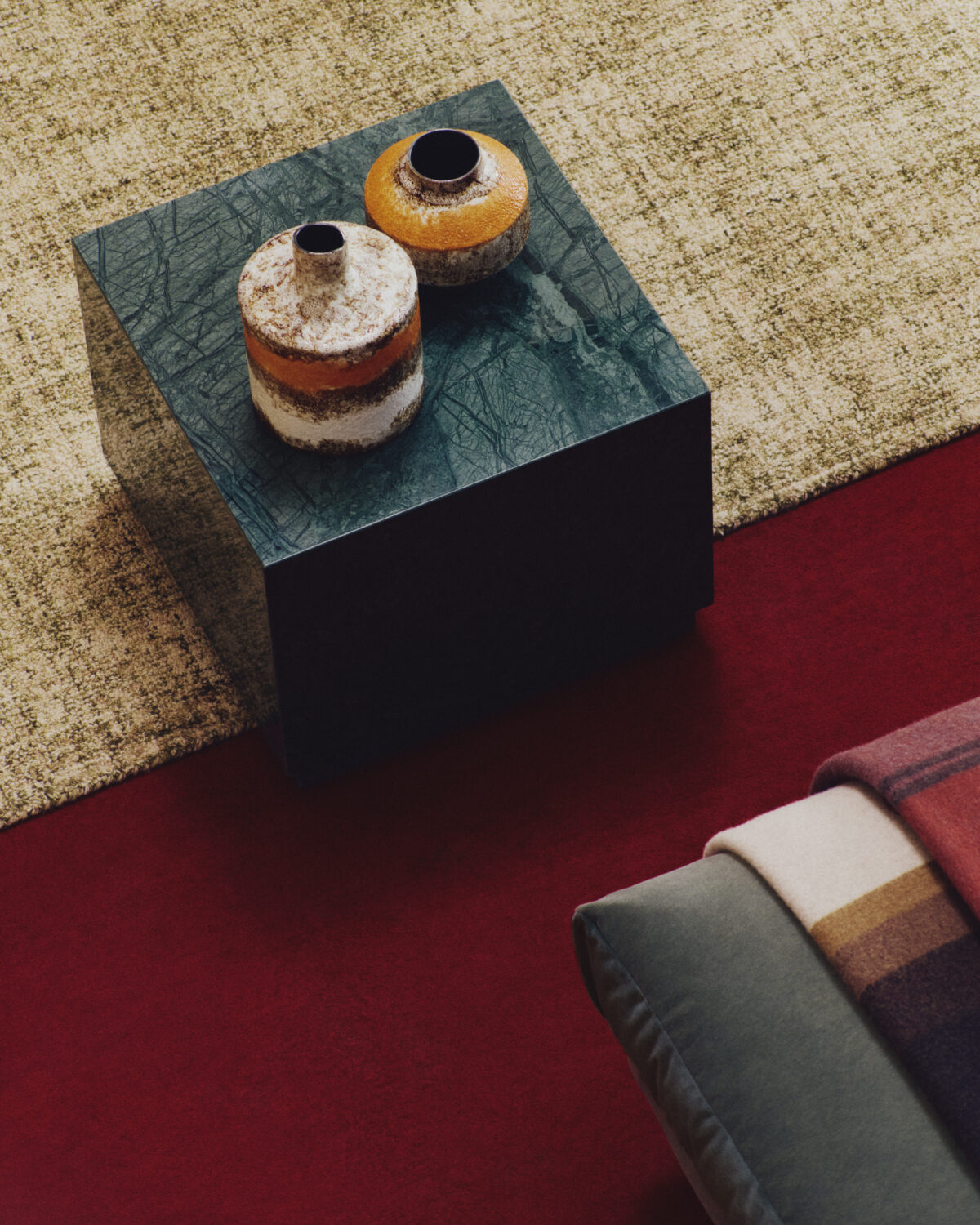 Kave Home Sorein groene bijzettafel van marmer 50 x 50 cm - Afbeelding 12