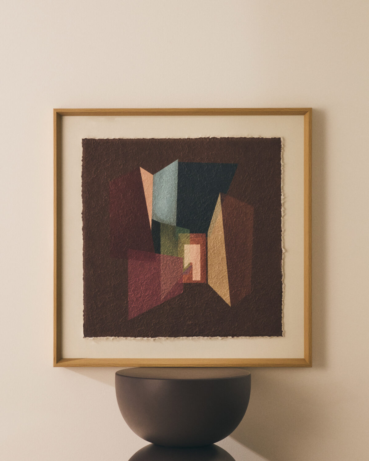 Kave Home Veluni schilderij van gerecycled papier in meerdere kleuren 60 x 60 cm - Afbeelding 8