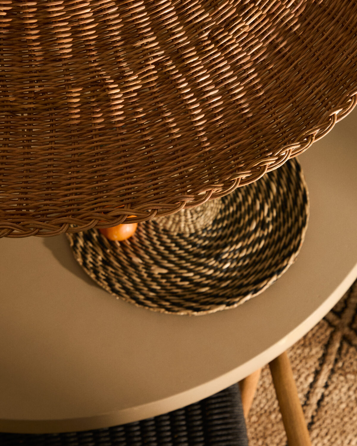 Kave Home Kap voor Bladia plafondlamp van rotan met afwerking in naturel kleur Ø70 cm - Afbeelding 3