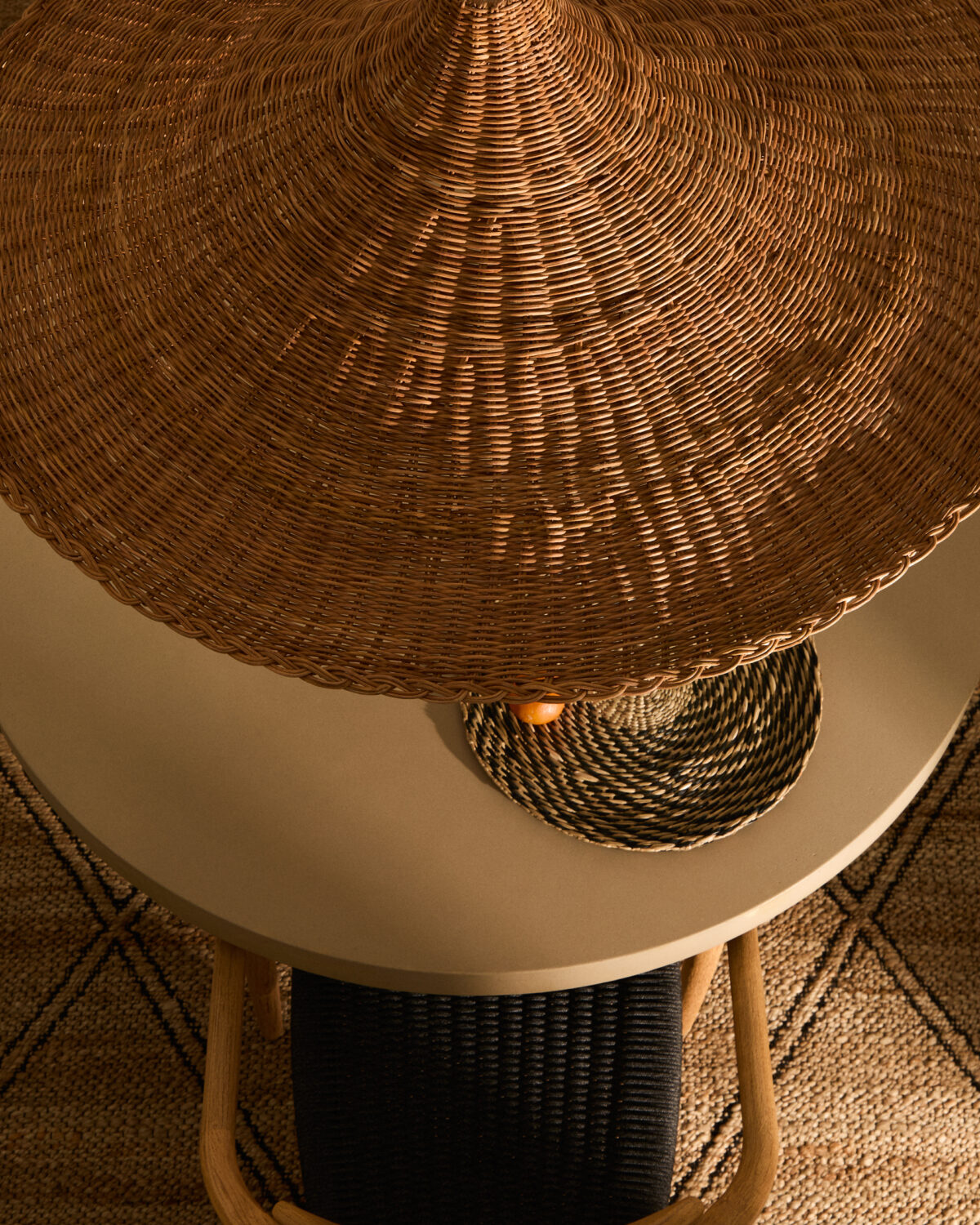 Kave Home Kap voor Bladia plafondlamp van rotan met afwerking in naturel kleur Ø70 cm - Afbeelding 2
