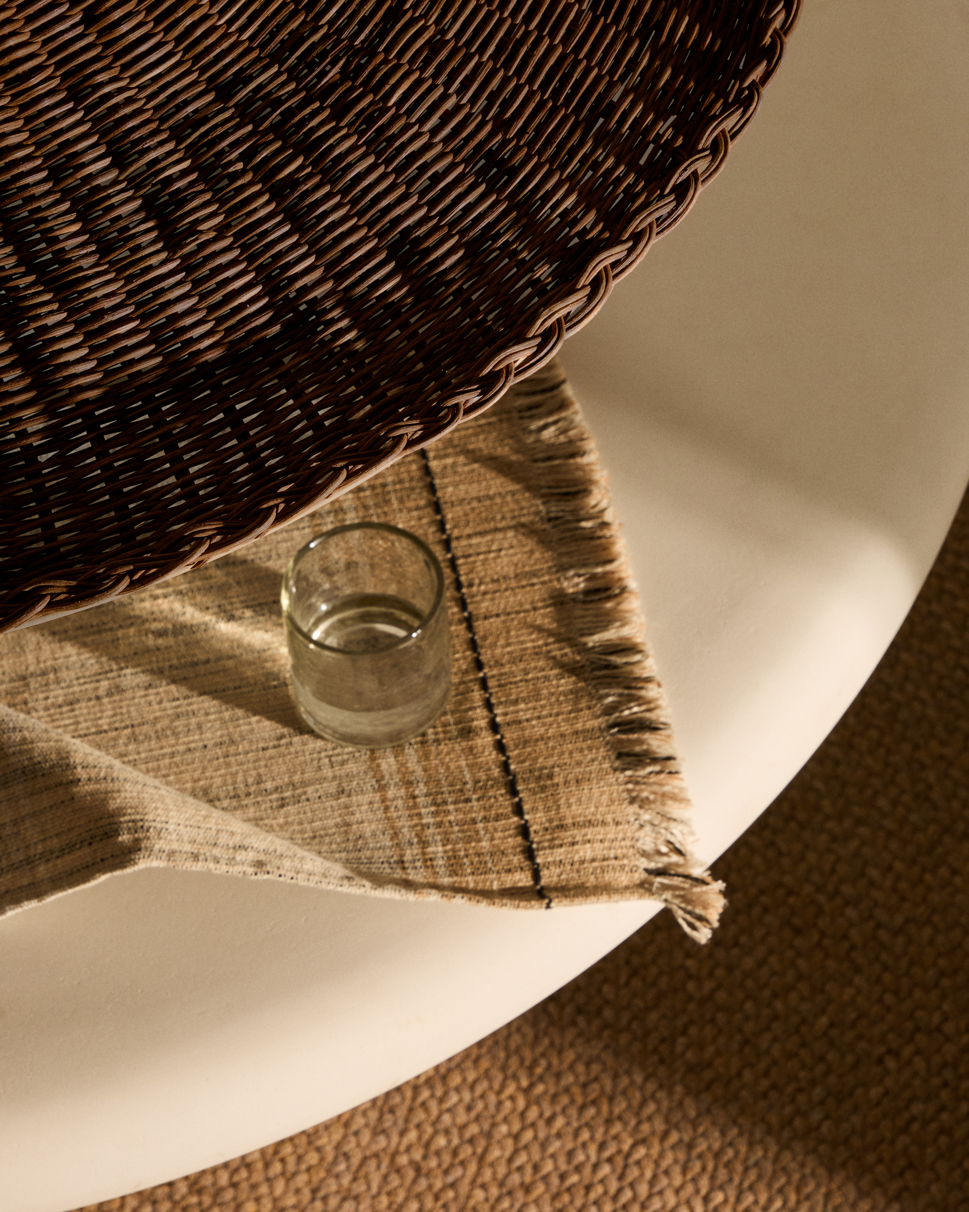 Kave Home Kap voor Bladia plafondlamp van rotan met bruine afwerking Ø70 cm - Afbeelding 3