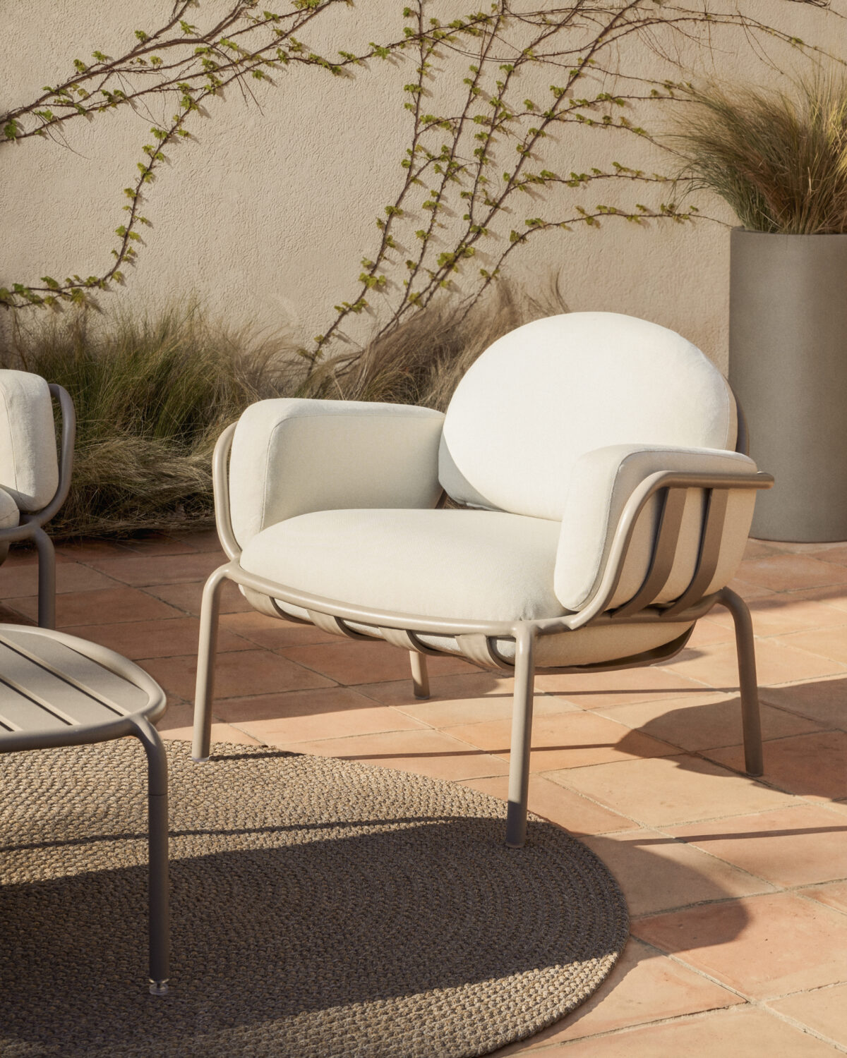 Kave Home Despas ecru tapijt van synthetische vezels Ø200 cm - Afbeelding 2