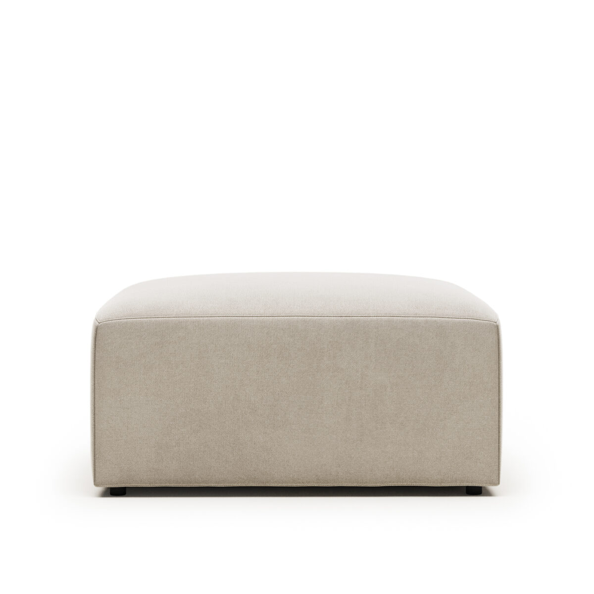 Kave Home Blok-voetenbankje in beige chenille 90 x 74 cm FSC Mix Credit - Afbeelding 8