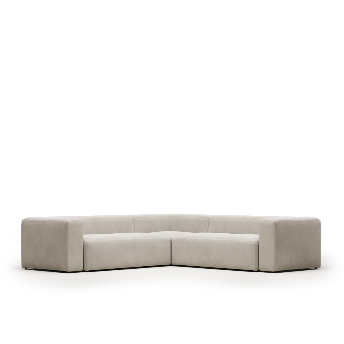 Kave Home Blok 4-zitshoekbank in beige chenille 290 x 290 cm FSC Mix Credit - Afbeelding 11