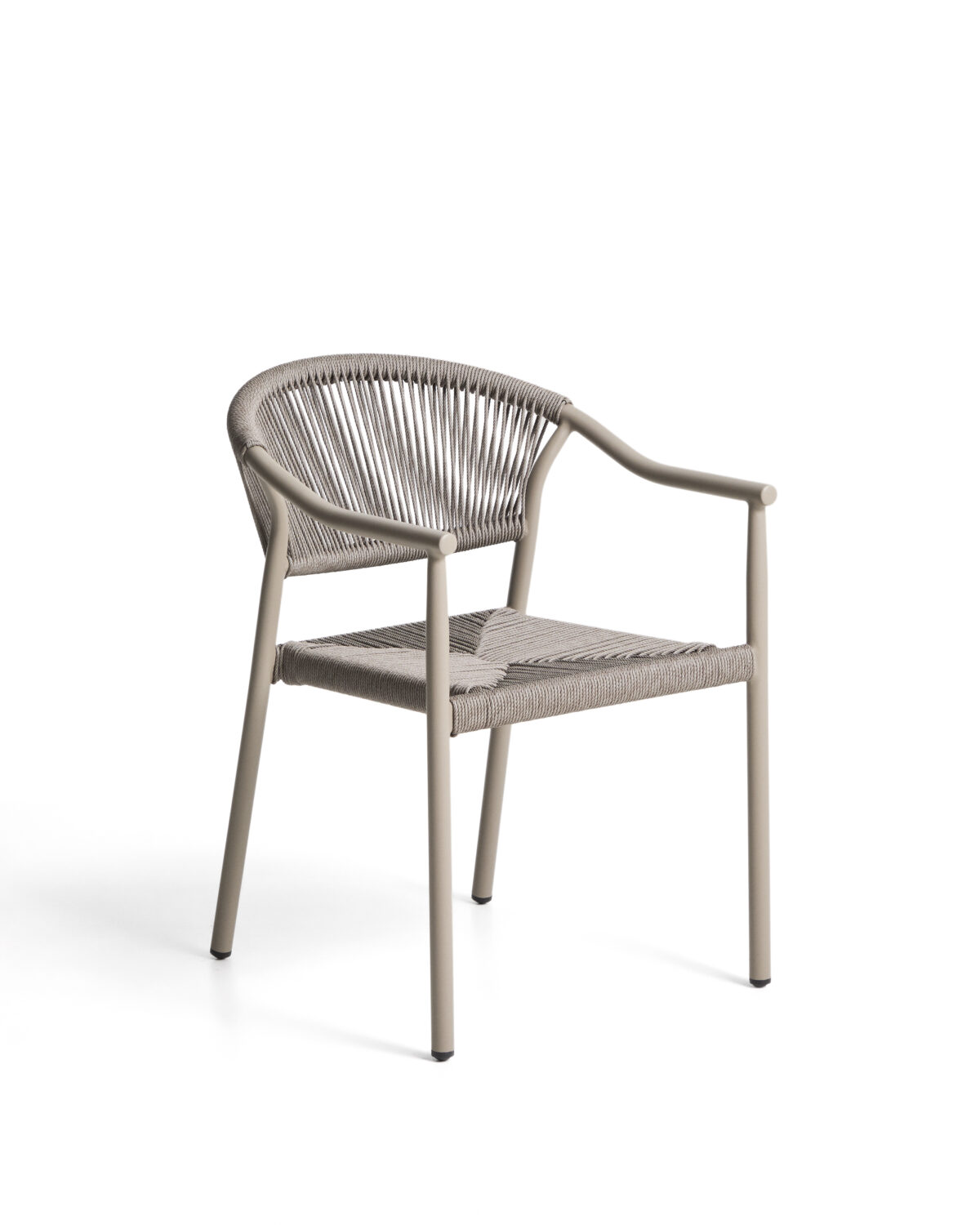 Kave Home Livadia stapelbare outdoor stoel van taupekleurig aluminium - Afbeelding 7