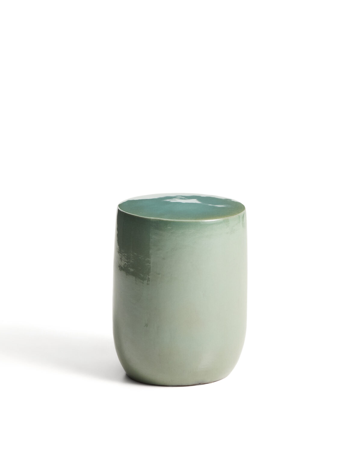 Kave Home Mesquida outdoor bijzettafel van keramiek met geglazuurde afwerking in turquoise Ø 35 cm - Afbeelding 4